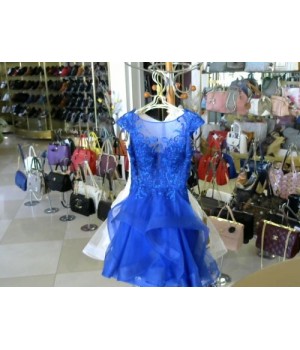 Платье синее укороченая юбка Aeelis (L002) [фуксия]
