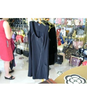 Платье сарафан черн цвет без рукав +карман EVA ROAN (HHTER-06) [Черный]