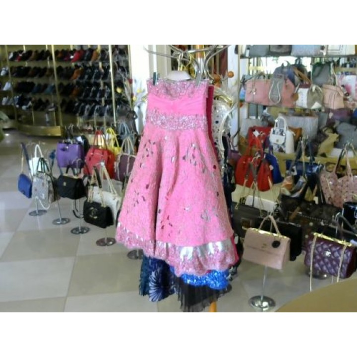 Платье розового серого цвета юбка колокол фатин AEELIS (20904)