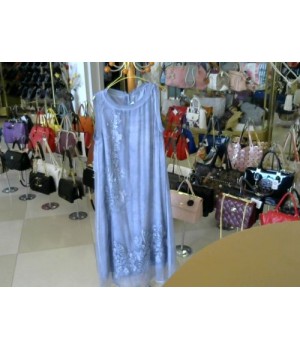Платье голубого цвета прозрачный фатин  MOLAN 7121 [голубой]