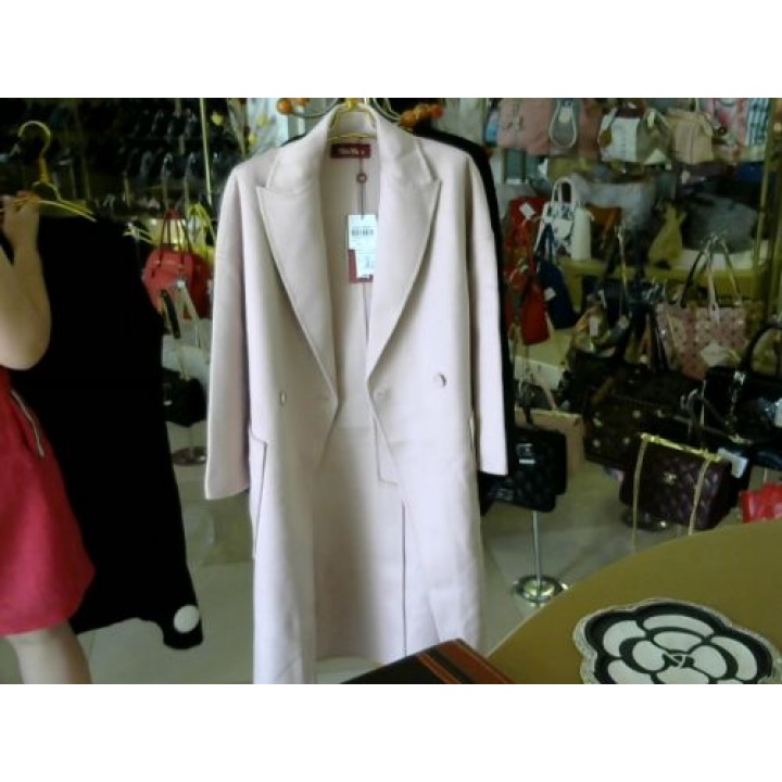Пальто на запах розовая пудра MAX MАRA 5057 [Пудровый]