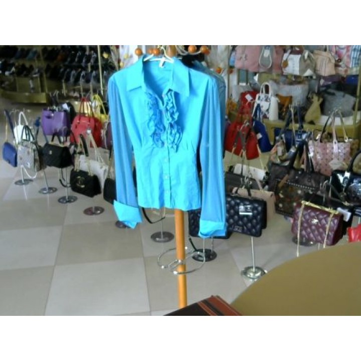Блуза  [голубой] рукав сетка  Moise (50887)