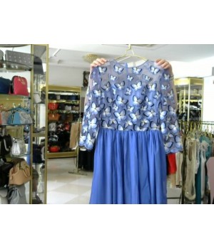 Платье голуб с бабочками Isabel Garcia (2216)