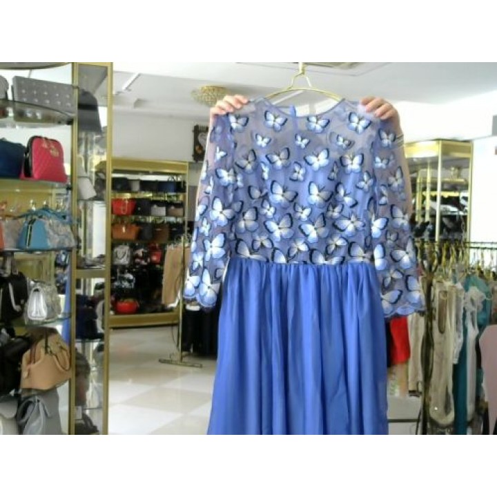 Платье голуб с бабочками Isabel Garcia (2216)