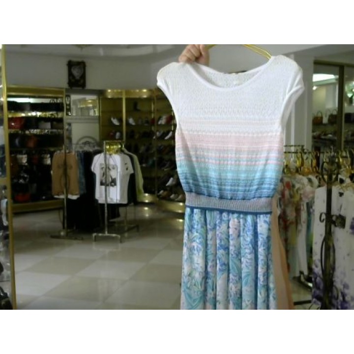 Платье  вяз трик-шелк  в пол Alexander Bogdanov (07-2115) цветное