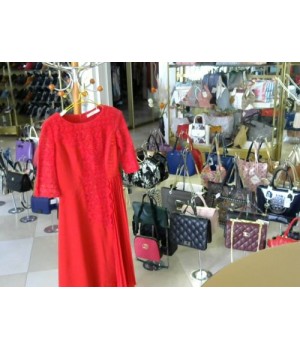 Платье красное рукав кружево Tamerill (6100) [красный]