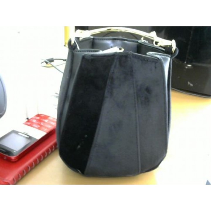 [Черный] сумка 8101 маленькая сумкакапелька комбинация кожи и  замши